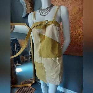 NWT Zara 100% Cotton Garbardine Patchwork Mini Dress
